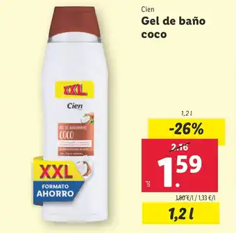 Lidl Cien Gel de baño coco oferta