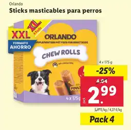 Lidl Orlando Sticks masticables para perros oferta