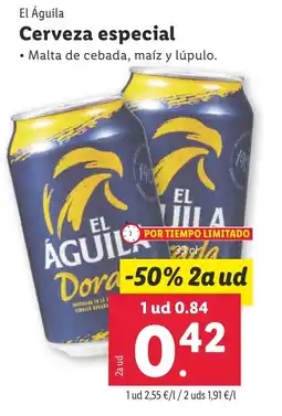 Lidl El Águila Cerveza especial oferta
