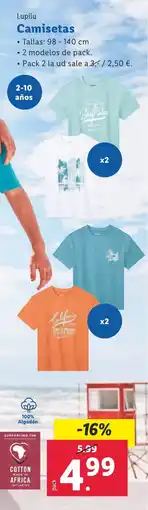 Lidl Lupilu Camisetas oferta
