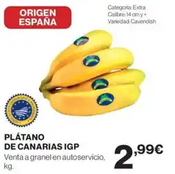 Hipercor PLÁTANO DE CANARIAS IGP oferta