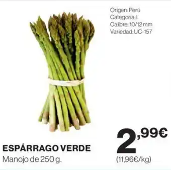 Hipercor ESPÁRRAGO VERDE oferta