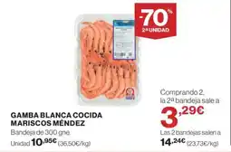 Hipercor GAMBA BLANCA COCIDA MARISCOS MÉNDEZ oferta