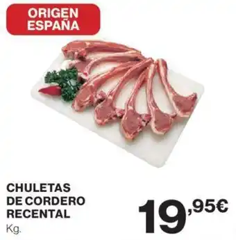 Hipercor CHULETAS DE CORDERO RECENTAL oferta