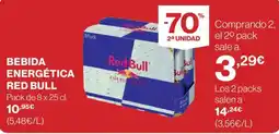 Hipercor BEBIDA ENERGÉTICA RED BULL oferta
