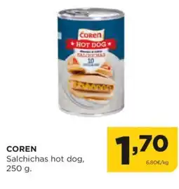 Alimerka COREN Salchichas hot dog, oferta