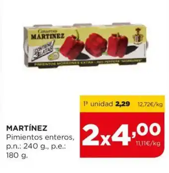 Alimerka MARTÍNEZ Pimientos enteros, oferta