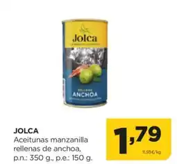 Alimerka JOLCA Aceitunas manzanilla rellenas de anchoa, oferta