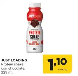 Alimerka JUST LOADING Protein shake con chocolate, 225 ml. oferta