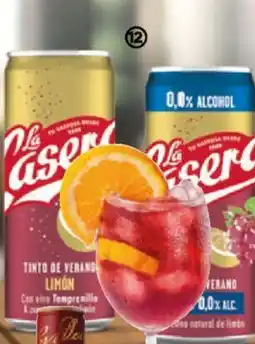 Alimerka LA CASERA Tinto de verano con limón o 0,0%, oferta