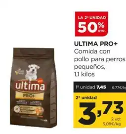 Alimerka ULTIMA PRO+ Comida con pollo para perros pequeños, 1,1 kilos oferta