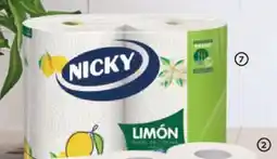 Alimerka NICKY Papel de cocina limón, 2 capas, 2 rollos oferta