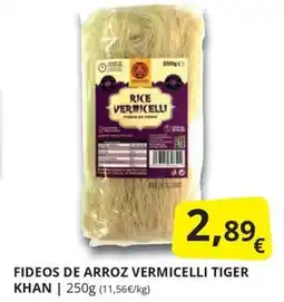 Supermercados MAS FIDEOS DE ARROZ VERMICELLI TIGER KHAN oferta