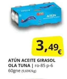 Supermercados MAS ATÚN ACEITE GIRASOL OLA TUNA oferta