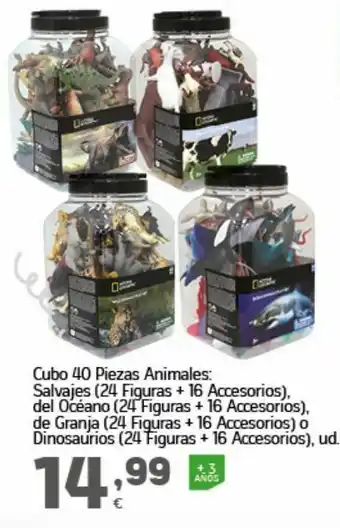 HiperDino Cubo 40 piezas animales oferta
