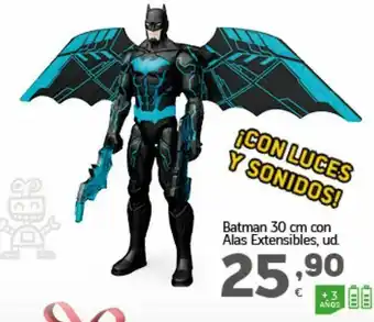 HiperDino Batman 30 cm con alas extensibles oferta