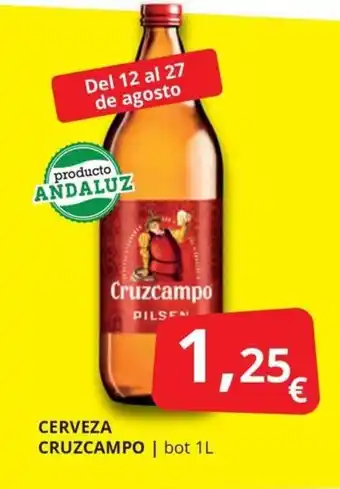 Supermercados MAS CERVEZA CRUZCAMPO oferta