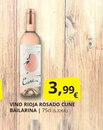 Supermercados MAS VINO RIOJA ROSADO CUNE BAILARINA oferta