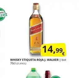 Supermercados MAS WHISKY ETIQUETA ROJA J. WALKER | oferta