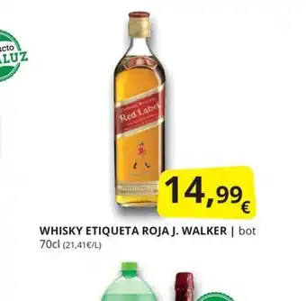 Supermercados MAS WHISKY ETIQUETA ROJA J. WALKER | oferta