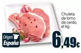 Unide Supermercados Chuleta de lomo de cerdo oferta