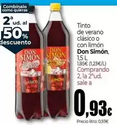Unide Supermercados Don simón - tinto de verano clásico o con limón oferta