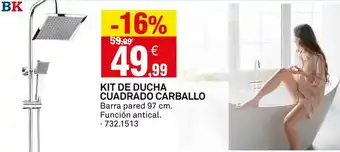 Bricoking Kit de ducha cuadrado carballo oferta