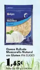 Gadis Ifa eliges - queso rallado mozzarella natural sin gluten oferta