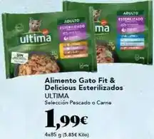 Gadis Última - alimento gato fit & delicious esterilizados oferta