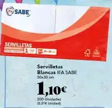 Gadis Ifa sabe - servilletas blancas oferta