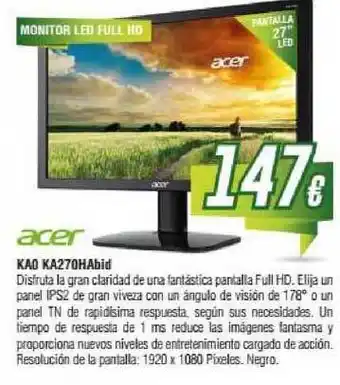 Zbitt Acer Kao Ka270habid oferta