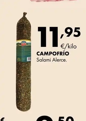 Supermercados Lupa CAMPOFRÍO Salami Alerce. oferta