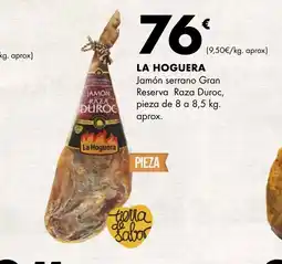 Supermercados Lupa LA HOGUERA Jamón serrano Gran Reserva Raza Duroc, oferta