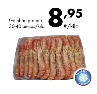 Supermercados Lupa Gambón grande, 30-40 piezas/kilo. oferta