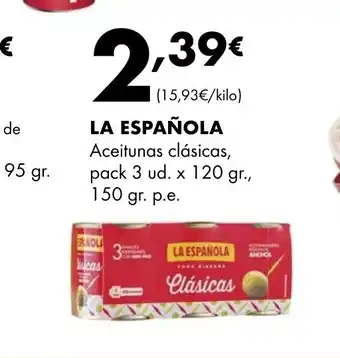 Supermercados Lupa LA ESPAÑOLA Aceitunas clásicas oferta