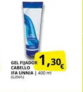Supermercados MAS Gel Fijador Cabello Ifa Unnia 400ml oferta