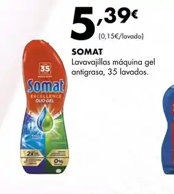 Supermercados Lupa SOMAT Lavavajillas máquina gel antigrasa, 35 lavados. oferta