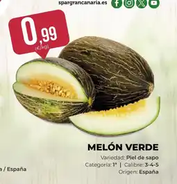 SPAR Gran Canaria MELÓN VERDE oferta