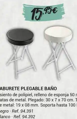 Coferdroza Aburete Plegable Baño 30x7x70cm oferta