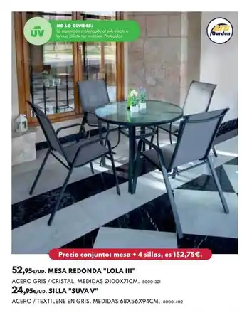 BricoCentro Mesa Redonda Lola III oferta