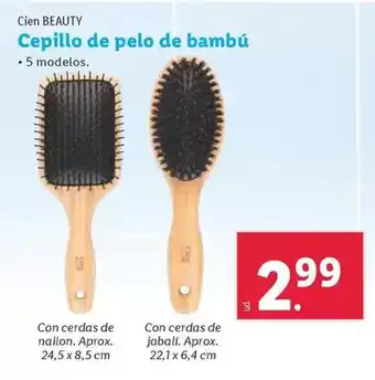 Lidl Cien beauty - cepillo de pelo de bambu oferta