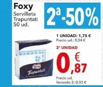 Clarel Foxy Servilleta Trapuntati 50ud oferta