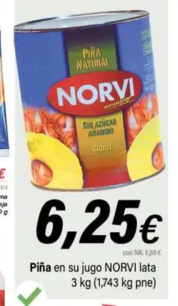 Cash Ifa Piña en su jugo NORVI lata oferta