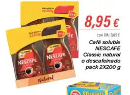 Cash Ifa Café soluble NESCAFE Classic natural o descafeinado oferta