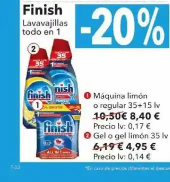 Clarel Finish Lavavajillas Todo En 1 oferta