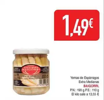 Masymas Yemas De Espárragos Extra Medianas Baigorri 110g oferta