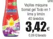 FROIZ Somat - vajillas maquina gel todo en 1 lima y limón 40 lavados oferta