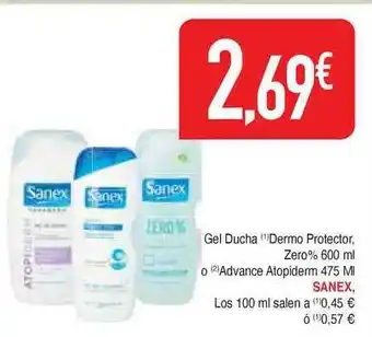Masymas Gel Ducha Dermo Protecto, Zero% Of Advance Atopiderm Sanex oferta