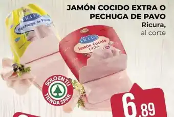 SPAR Gran Canaria Ricura - jamón cocido extra o pechuga de pavo oferta
