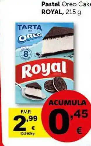 Masymas Pastel Oreo Cake Royal 215g oferta